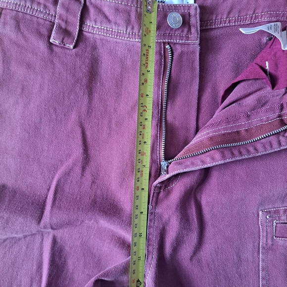 Twik Organic Cotton Cargo Pants | Burgundy | High Waist | Petite Small - Picture 4 of 10